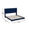 Flash Furniture Navy Velvet King Platform Bed with Headboard YK-1079-NAVY-K-GG - alternate 6